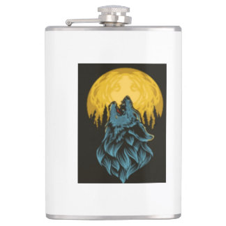 Wolf Moon Hip Flask