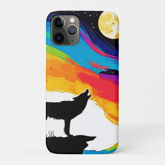 Wolf Moon Howl Art Case-Mate iPhone Case (Back)