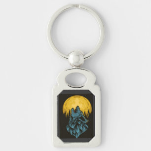 Wolf Moon Keychain