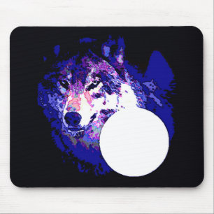 Wolf & Moon Mouse Pad