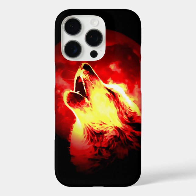 Wolf, Moon & Red Sky Case-Mate iPhone Case (Back)