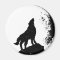 Wolf & Moon Silhoutte