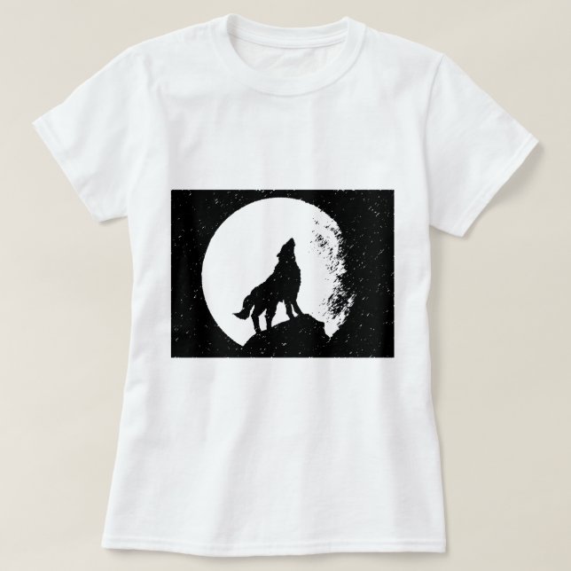 Wolf & Moon Silhoutte T-Shirt (Design Front)