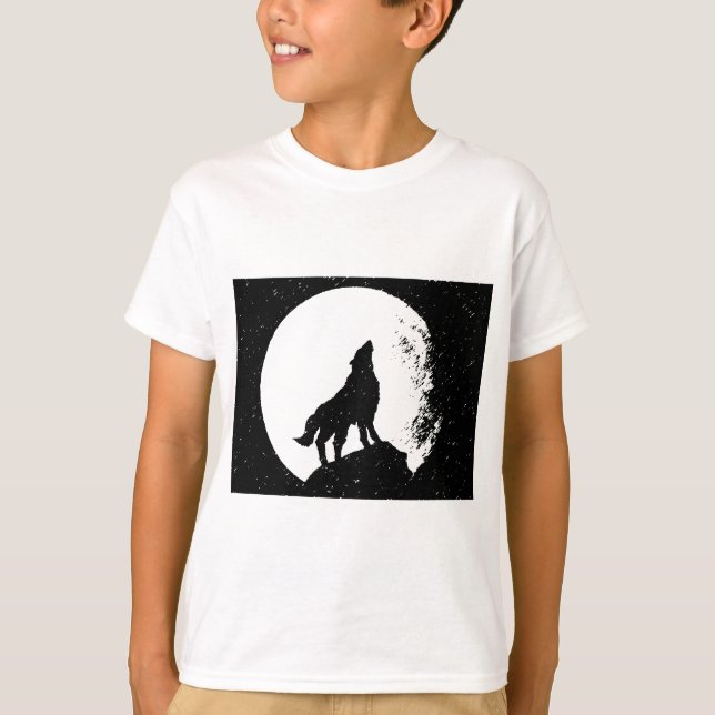 Wolf & Moon Silhoutte T-Shirt (Front)