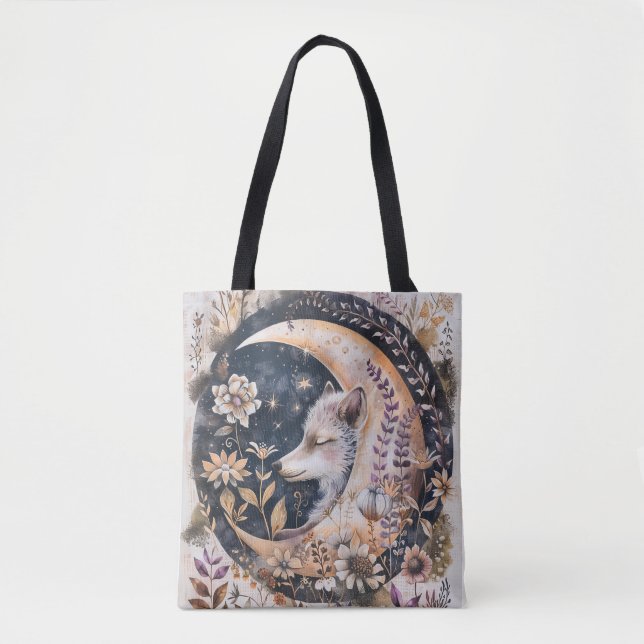 Wolf Moon Tote Bag (Front)