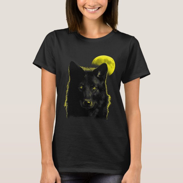 Wolf Moon Wolf in Moonlight  1 T-Shirt (Front)