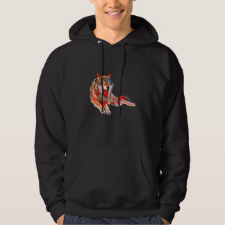 Wolf Motif Pack Moon Wild Lupus Colourful Wolves 1 Hoodie
