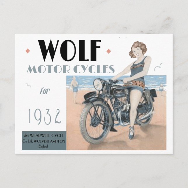 Wolf Motorcycles Postcard (Front)