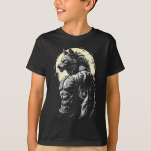 Wolf Muscular Muscles Bodybuilding Werewolf T-Shirt
