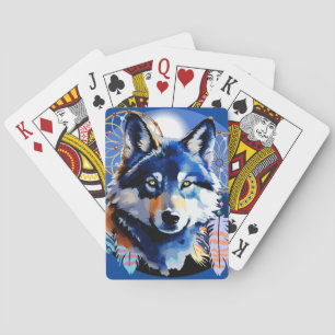 Wolf Native Animal Spirit  Playing Cards