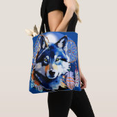 Wolf Native Animal Spirit  Tote Bag (Close Up)