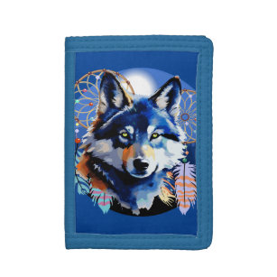 Wolf Native Animal Spirit  Trifold Wallet