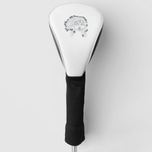 Wolf Native Headdress Golf Head Cover