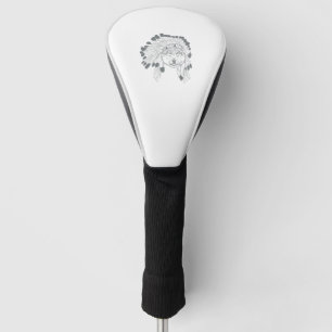 Wolf Native Headdress Golf Head Cover