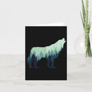 Wolf Nature Outdoor Forest Camping Hiking Gift  Card