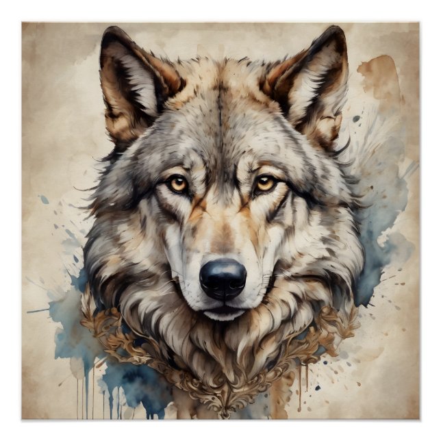 Wolf no 3 Glossy Poster (Devant)