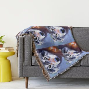 Wolf Oil Paint The Essence Of Beauty,  Throw Blanket