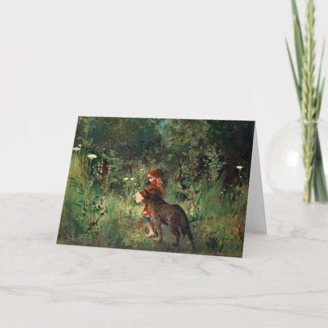 Wolf on Path with Red Card (Front)