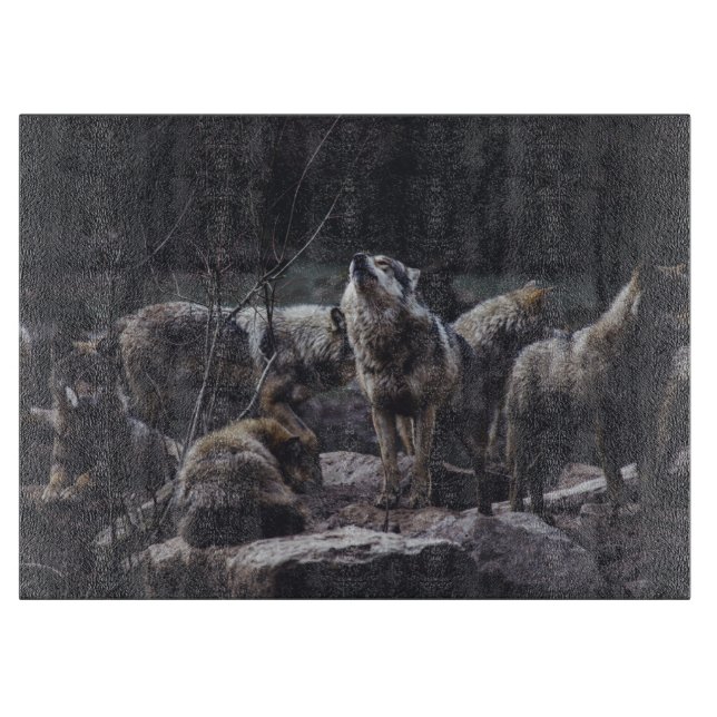 Wolf Pack Cutting Board (Front)