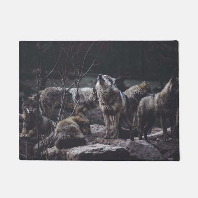 Wolf Pack Doormat (Front)