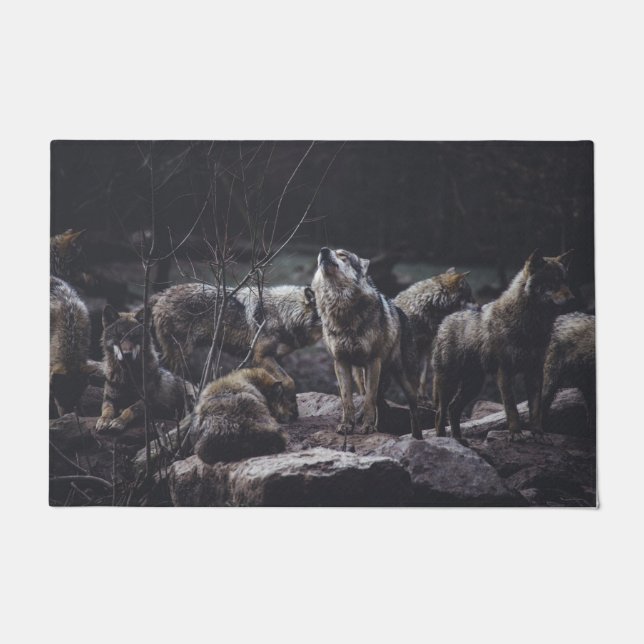 Wolf Pack Doormat (Front)