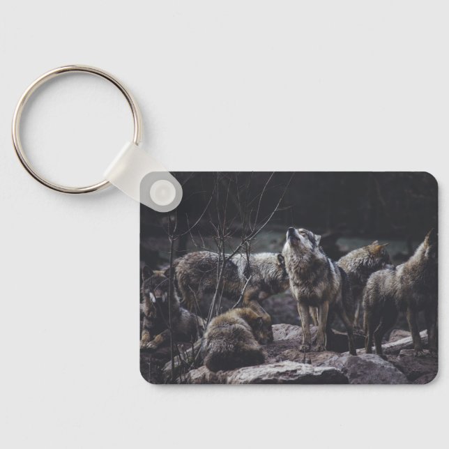 Wolf Pack Keychain (Back)
