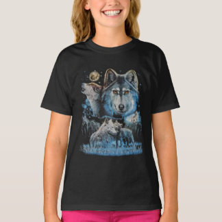 Wolf Pack Kids T-Shirt - Glow in the dark print