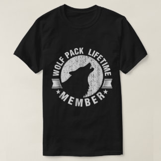 Wolf Pack Lifetime Member Vintage Wolf Silhouette T-Shirt
