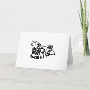 Wolf Pack Outline Card