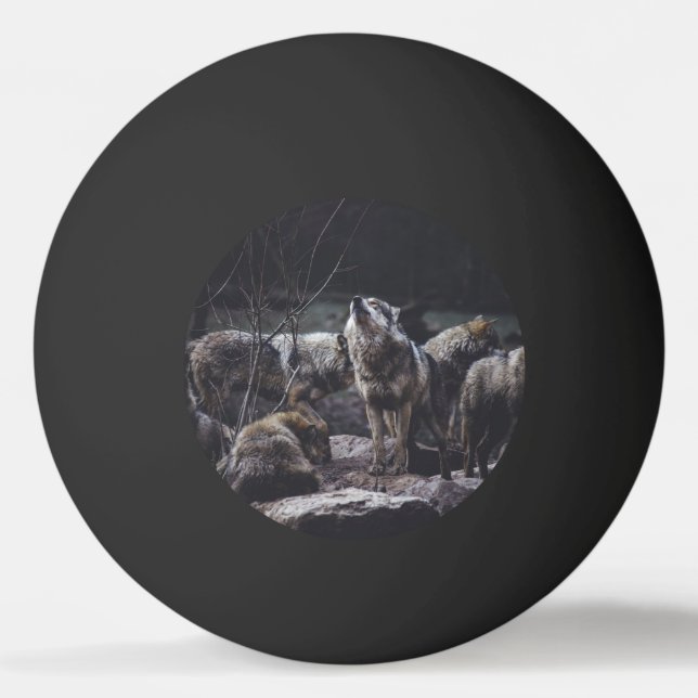 Wolf Pack Ping Pong Ball (Front)
