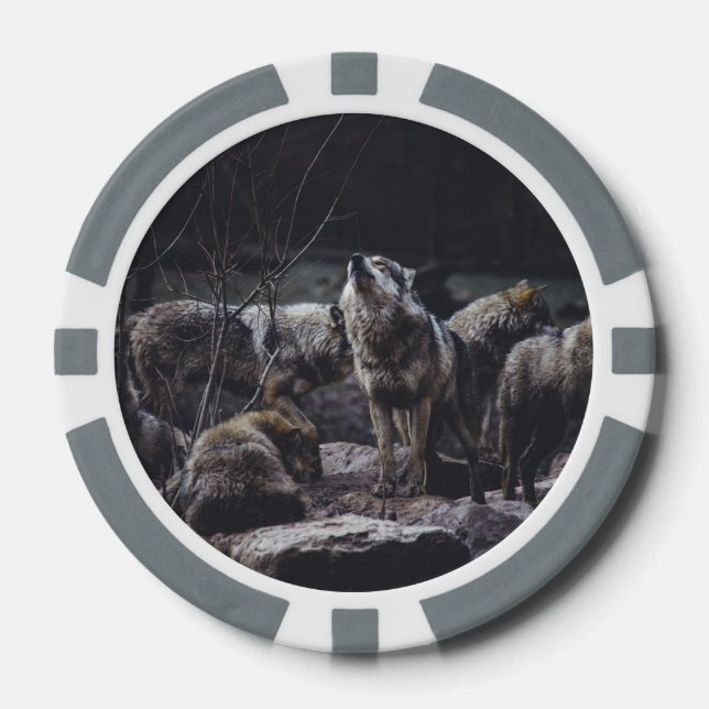 Wolf Pack Poker Chips (Front)