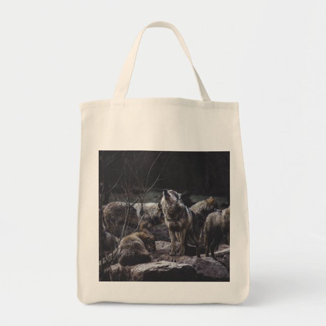 Wolf Pack Tote Bag (Front)