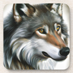 Wolf Painting Coaster