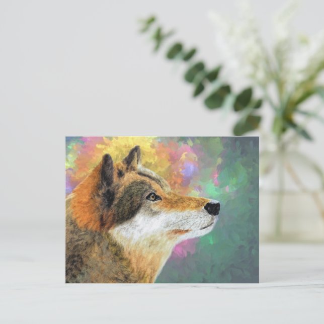 Wolf Painting Postcard | Artistic Nature (Standing Front)
