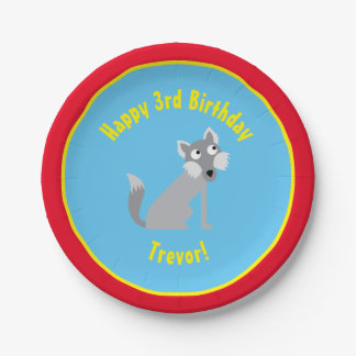 Wolf Paper Plates Animal Birthday Party