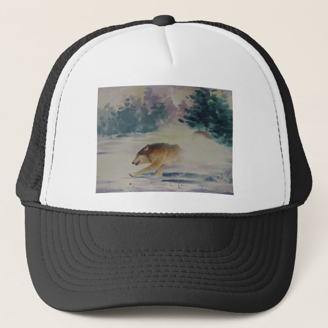 Wolf Pastel Trucker Hat (Front)