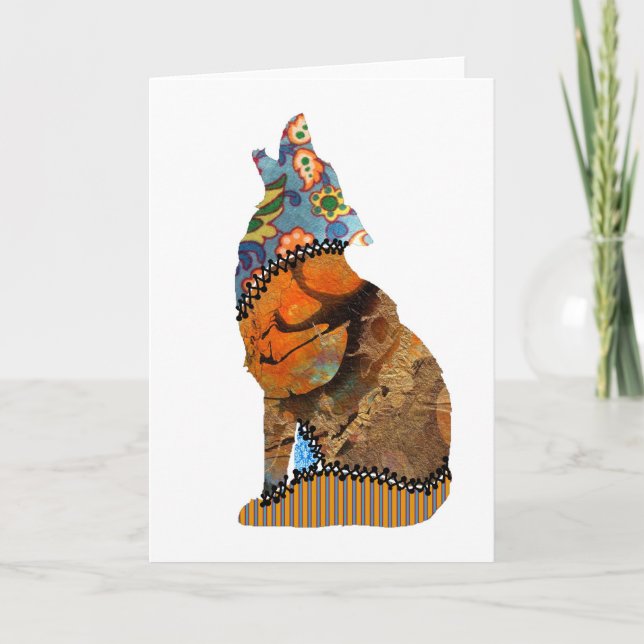 Wolf Patchwork Pet Card (Front)
