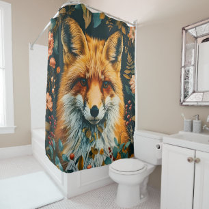 Wolf Pattern Vintage Forest Floral Garden
