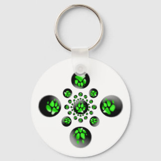 Wolf paw keychain