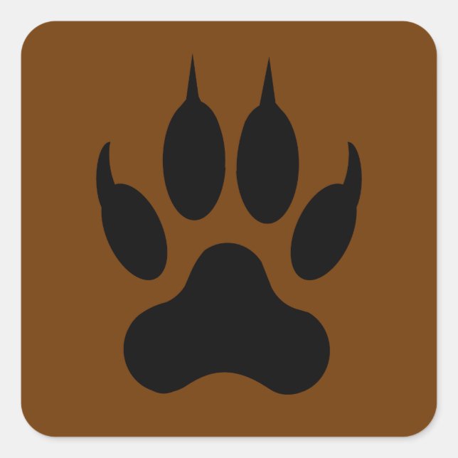 Wolf Paw Print   Square Sticker (Front)