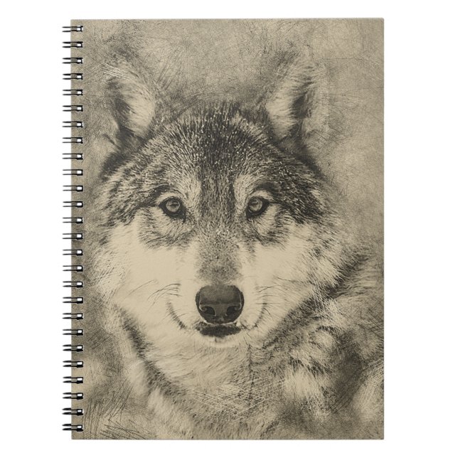 Wolf Pencil 16x24 Notebook (Front)