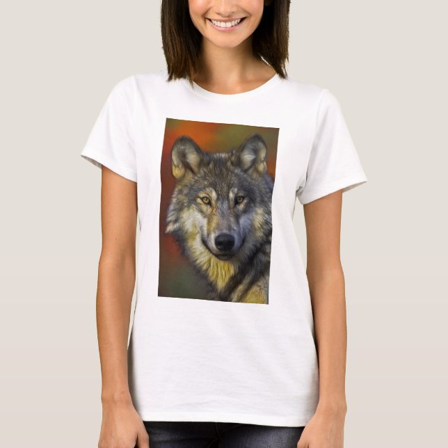 Wolf Photographic Art Spirit Guide Animal Love  T-Shirt (Front)