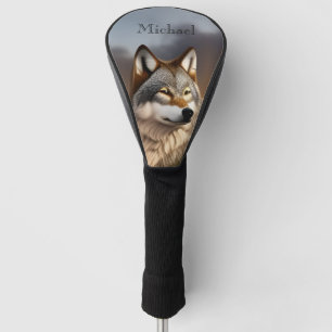 Wolf Picture Monogram Golf Head Cover