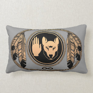Wolf Pillow Personalized Native Art Wolf Pillows