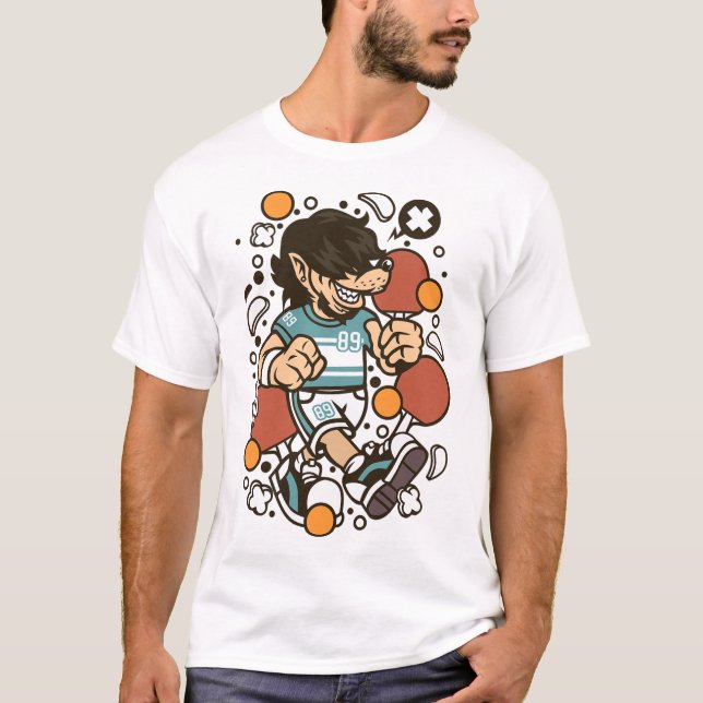 Wolf ping pong T-Shirt (Front)