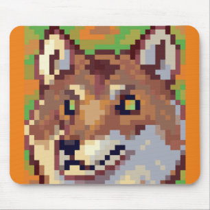 Wolf Pixel art Mouse Pad