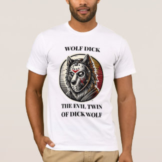 Wolf playing hockey for men T-Shirt