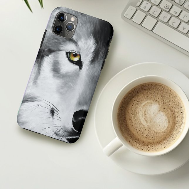 Wolf Portrait Black White Case-Mate iPhone Case (Creator Uploaded)