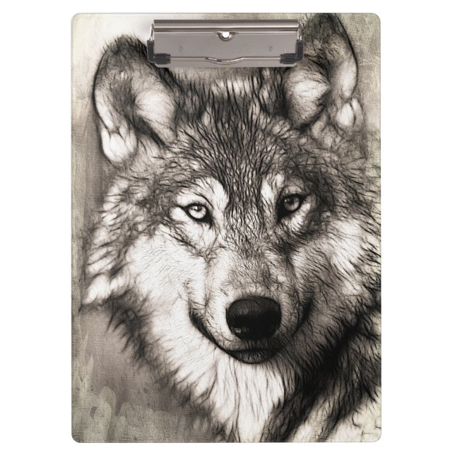 Wolf portrait clipboard (Front)