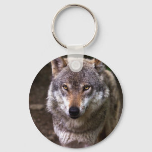 Wolf portrait keychain